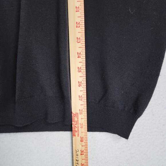 Brooks Brothers Sweater Men Extra Large Black Merino Wool Blend Stretch Pullover - Picture 4 of 9